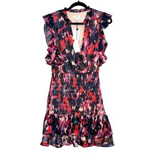 Socialite Womens Multicolor Ruffle Mini Dress Size S Nordstrom Polyester